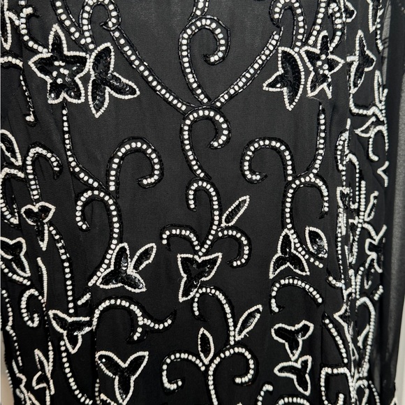 Vintage Gunit Fashions Beaded and Sequined Blouse with Scallop Neck, Sz 1x - Picture 2 of 8